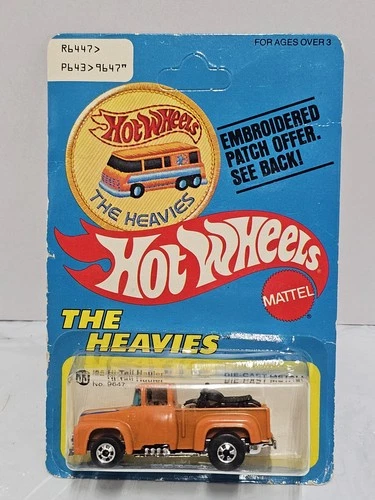 Vintage Hot Wheels Patch Card Unpunched  '56 Hi-Tail Hauler Orange MOC