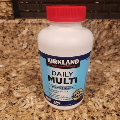 Kirkland Signature Daily Multi, 500 Tablets, Multivitamin NEW RED TOP 