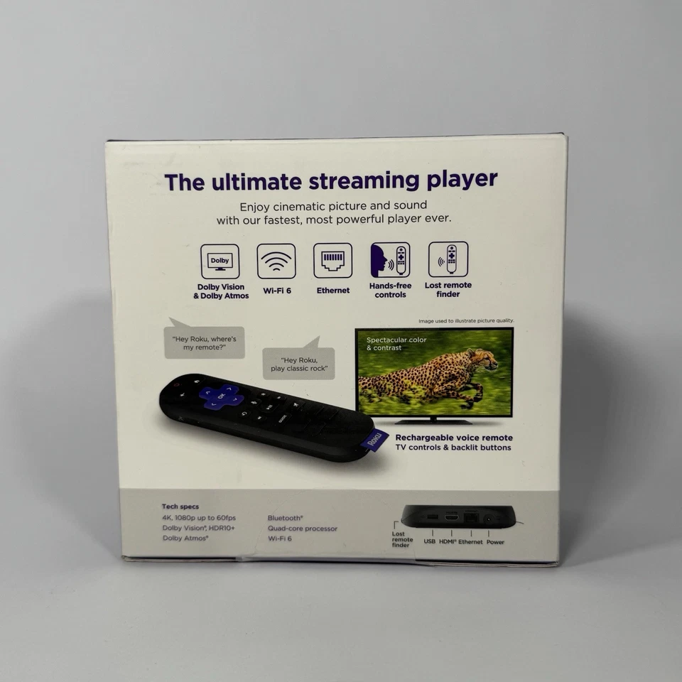 Dispositivo de transmisión Roku Ultra 2024 Ultimate 4K con HDR10+, Dolby Vision Atmos Foto 3 de 4