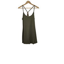 Quince Women Ultra-Form Active Dress Smoked Thyme Green Basic Sleeved S