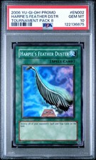 2006 YU-GI-OH! PROMO TP8-TOURNAMENT PACK 8 #EN002 HARPIE'S FEATHER DUSTER PSA 10