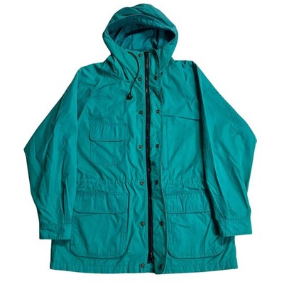 Vintage Eddie Bauer Mens Teal Mountain Parka Hooded Jacket Style 2974 Large