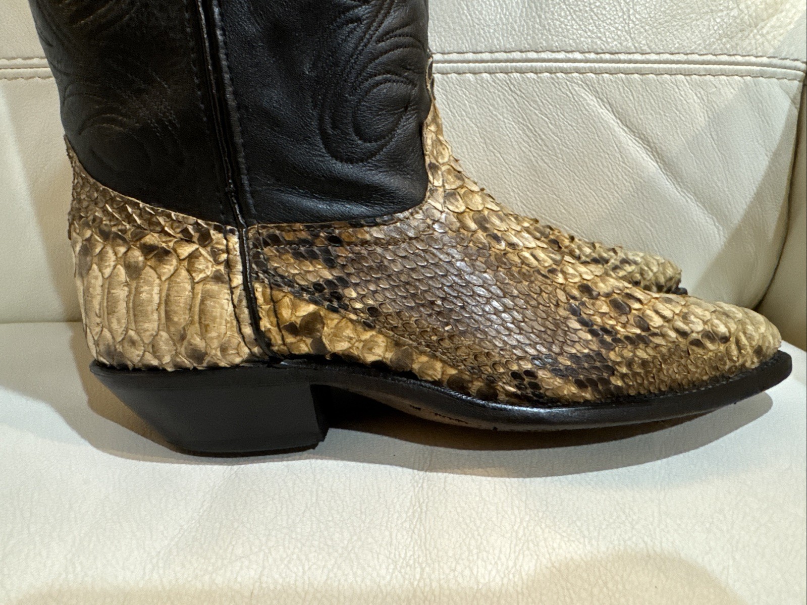 Code West Python Cowboy Boots 7 M Genuine Snakesk… - image 7