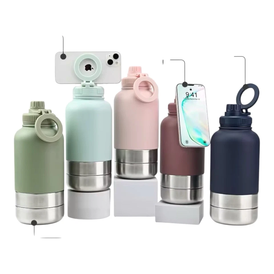 Wlatrix Trinkflasche für Hunde | Näpfe | Wasserflasche für unterwegs | Edelstahl - Bild 4 von 4