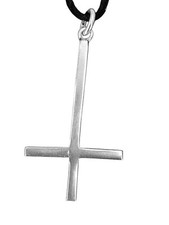 Zierlicher Kreuz Anhänger 925 Silber umgedrehtes umgekehrtes Silberkette Nr. 62