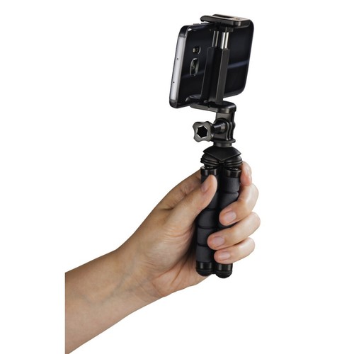 Hama 2-in-1 Mini Flex Tripod for Smartphone/GoPro/Action Camera/Black - Picture 5 of 7