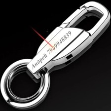 Custom Lettering Keychain Men Women Key Chain Ring Holder Metal Hanged Keyrings
