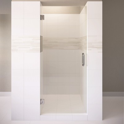 New Basco Frameless Glass Shower Door W Satin Nickel Wall Mount Hinges Handle - Frameless Glass Shower Walls And Doors New Basco Frameless Glass Shower Door W Satin Nickel Wall Mount Hinges Handle - Frameless Glass Shower Walls And Doors