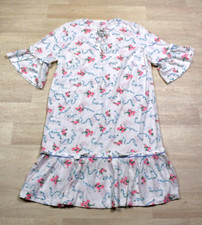 60s Hollywood Vassarette Nightgown Floral Ruffle Prairie Cottage Core MED VTG