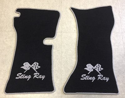 Autoteppich Fußmatten Floor Mats für Corvette Stingray C2 Coupe 1962-1967 silber