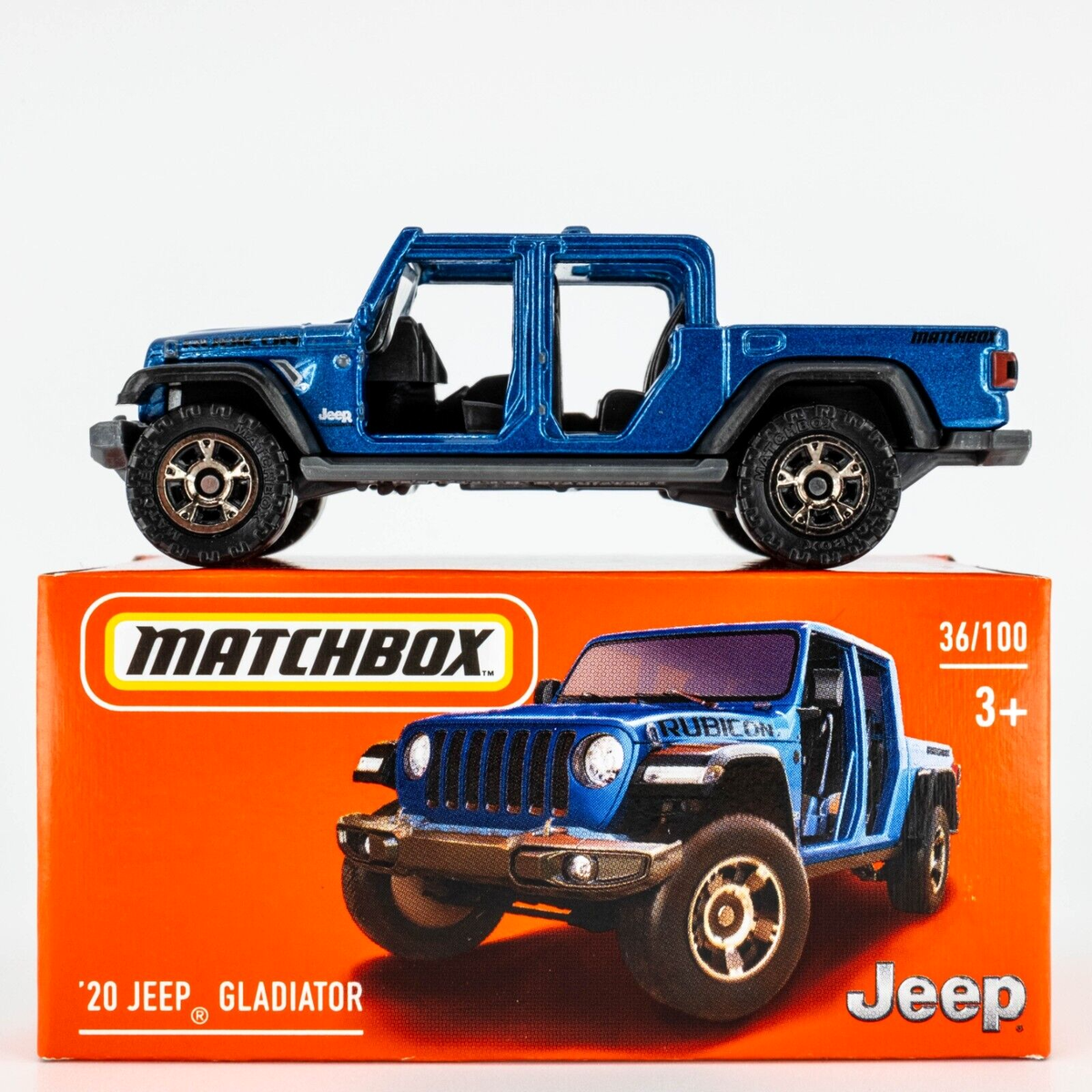 2021 Matchbox Power Grabs #36 '20 Jeep® Gladiator HYDRO BLUE PEARL