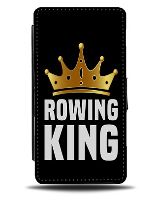 Rowing King Flip Wallet Case Rower Rows Boot Boote Ruderrennen Herren schwarz männlich DP24