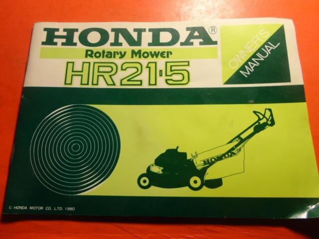 OEM FACTORY OWNERS MANUAL HONDA HR21-5 36PAGES | eBay