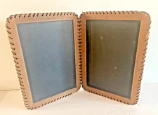 School Slate Chalk Board Double Hinged 2 Sides Felt Edge Laced Antique 10x14"🌺