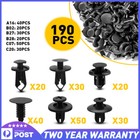 <!--F#f_0-->190x Car Body Trim Clips Retainer Bumper Auto Panel Push Plastic Fastener Kit<!--F/-->