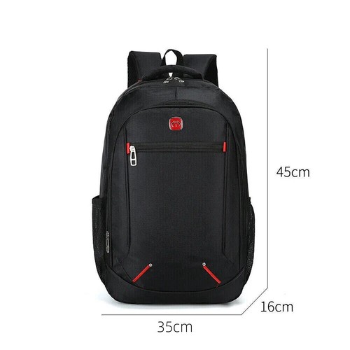 Mens Black Large Backpack Rucksack - Outdoor Sport Work School Travel Hiking Bag - Picture 8 of 13