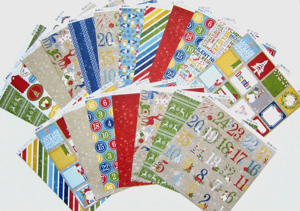 New! Bo Bunny [DEAR SANTA] Paper & Embellishment Set  [Save 50%] Set A - Image 2 of 4