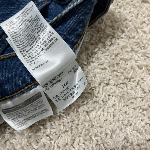 Levi's 501 Size 24 Wide Frayed Hem Button Fly Denim Shorts - Picture 5 of 7
