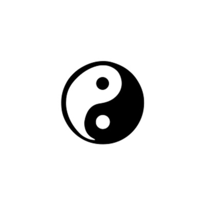 Ying Yang semipermanentes Tattoo wasserdicht hält 1 - 2 Wochen Symbol