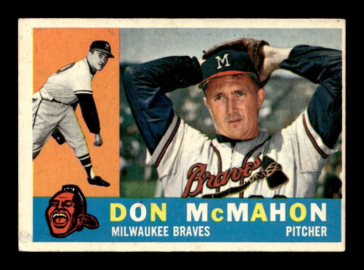 1960 Topps #189 Don McMahon Braves VG-EX+ *7w