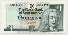 Scotland 1 Pound 1-10-2001 Pick 351.e UNC Uncirculated Banknote