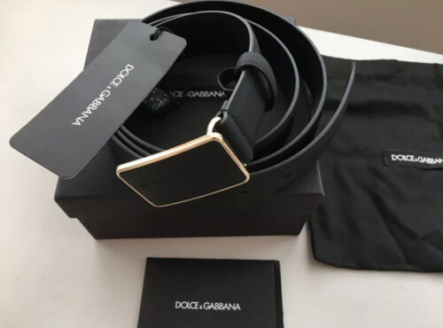 Cinturón con logotipo de cuero de lujo DOLCE & GABBANA en caja de presentación - hecho en Italia - Imagen 3 de 8