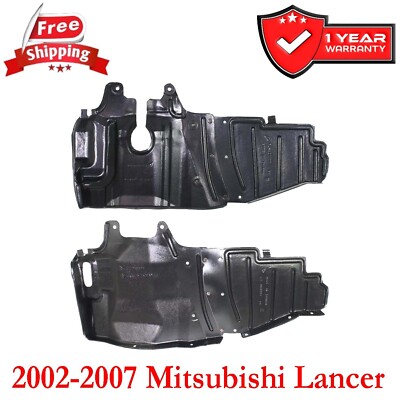 Engine Splash Shield For 2002-2007 Mitsubishi Lancer Left & Right Side Set 2pcs