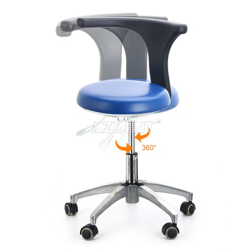 Zahnarztstuhl Assistent Hocker Armlehne höhenverstellbar PU Leder 360° rollbar - Bild 24 von 38