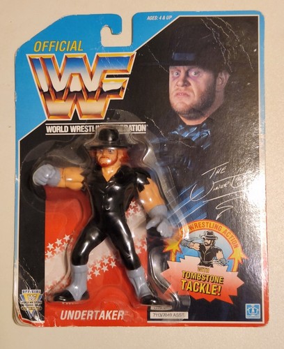 WWE WWF THE UNDERTAKER WRESTLING FIGURE HASBRO BLU...