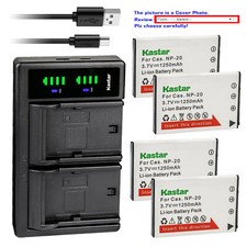 Kastar Battery LTD2 Charger for Casio NP-20 BC-11L  Casio Exilim EX-S880 EX-Z6