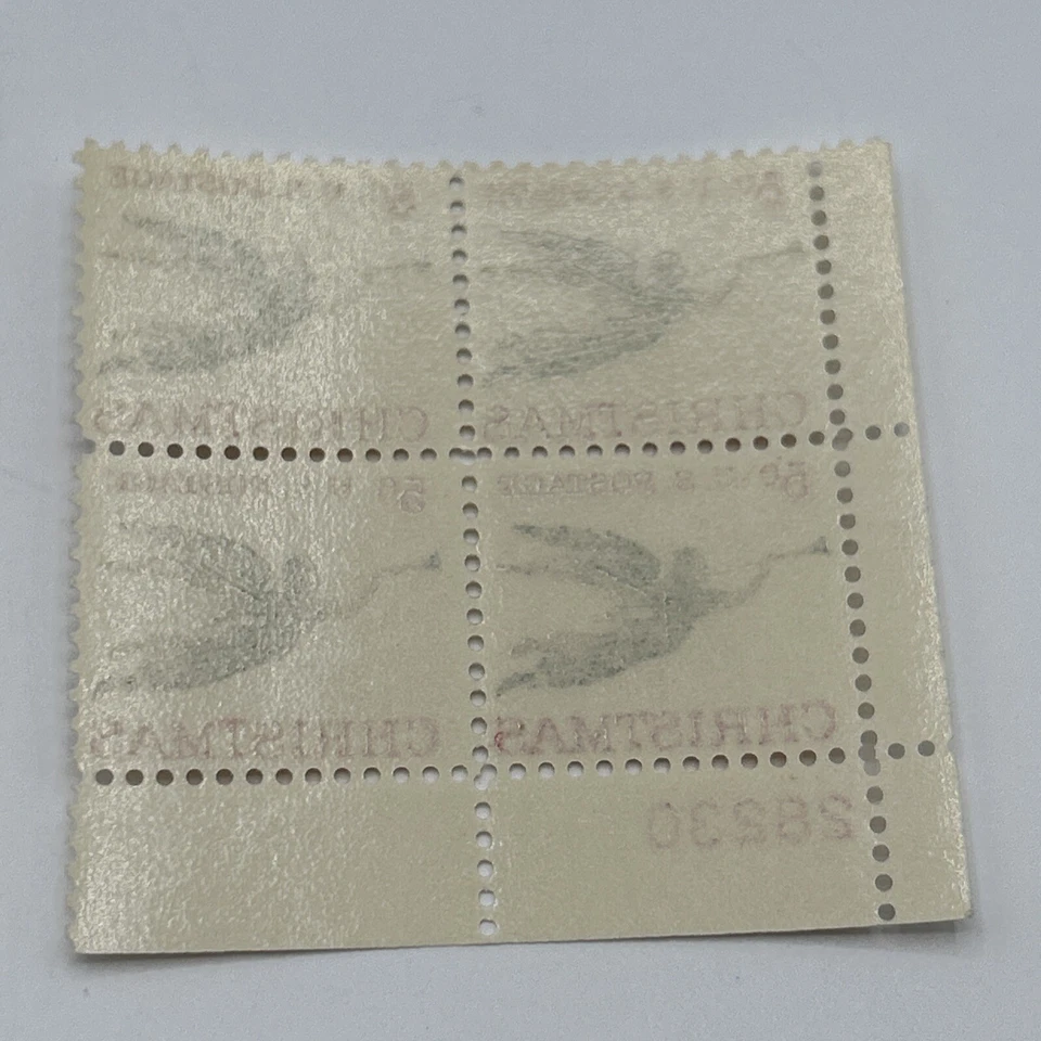 MNH US Postage 5¢ Harold Angel Christmas 4 Stamp Plate Block #28230 - Image 3 of 4