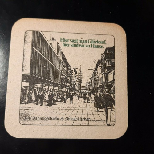 alter Bierdeckel Brauerei Glückauf Gelsenkirchen Bahnhofstraße
