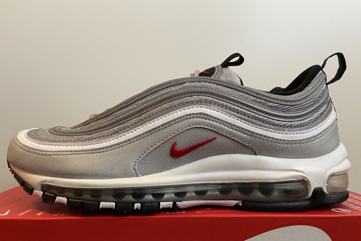 Nike Air Max 97 OG QS Silver Bullet Metallic Silver Red Nike Air Max 97 OG QS Silver Bullet Metallic Silver Red