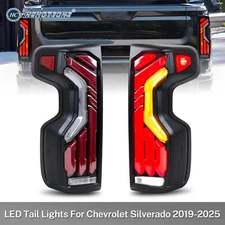 HCmotion LED Tail Lights For Chevrolet Silverado 1500 2500 3500 2019-24 Assembly