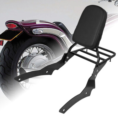 Backrest Sissy Bar W/Luggage Rack For Yamaha Dragstar 400 Custom Models 96-17