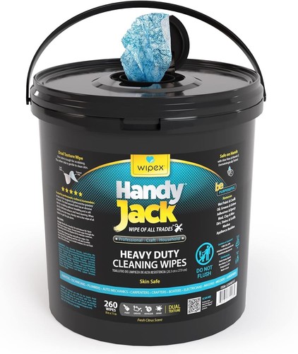 260 Count Heavy Duty Cleaning Wipes - Dual Texture, Skin Safe, Citrus Fresh - Picture 3 of 10