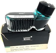 Vintage Montblanc Ink Bottle Green 50ml Pen Refill West Germany NEW 39100 NOS