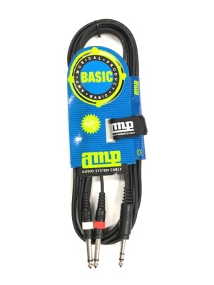 10ft 1/4'' TRS Stereo Plug to 2-1/4'' TS Mono Plug Audio Cable (NEW)