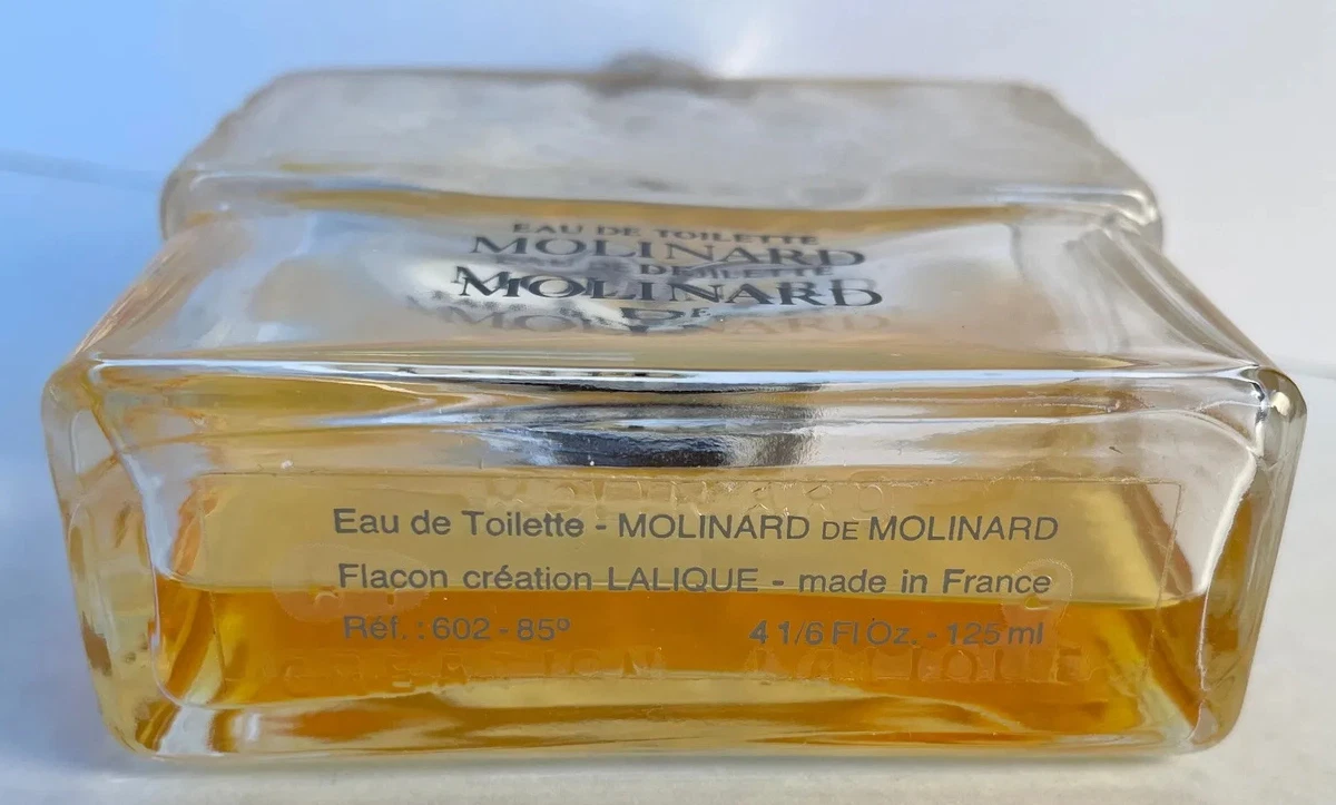 Vintage Molinard Lalique Perfume Eau de Toilette 4 1 /4 Oz (Less than 1/2 Full)