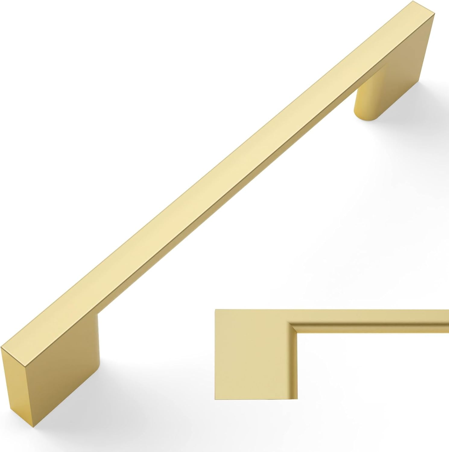 10 Pack Brushed Gold Cabinet Pulls 5 Inch(128Mm) Hole Centers Kitchen Cabinet Ha