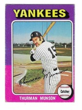 1975 Topps Thurman Munson #20 1976 AL MVP