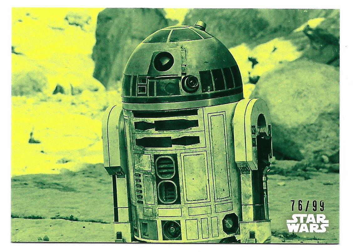 2018 Topps Star Wars A New Hope Black & White Green #14 Serial #76/99