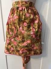 Retro Apron Sea Shell Print Waist Band Ties P...