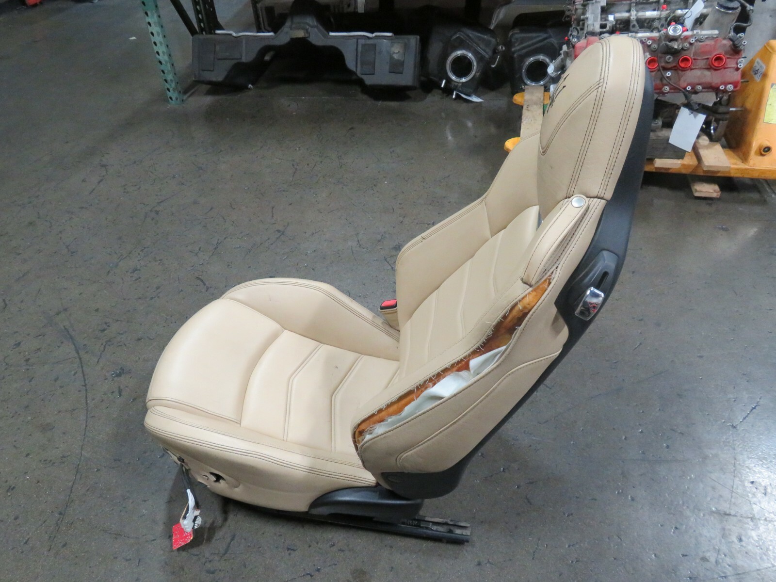 Maserati Granturismo, LH, Left, Front Seat, No Seat Motors, Cream, Used 