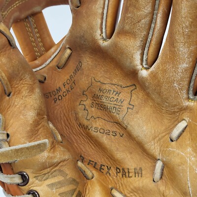 Mizuno Baseball Glove MM5025V, PRO Model, Brown Leather, RIGHT