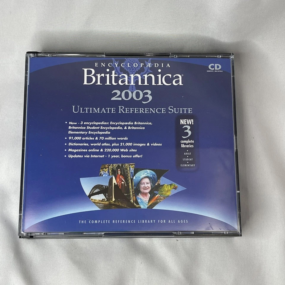 Encyclopedia Britannica 2003 Ultimate Reference Suite Dictionaries Atlas++ 4 CDs - Image 4 of 4