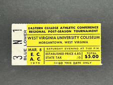 1975 ECAC Basketball Ticket - Georgetown Wins - Shot Heard 'Round the World
