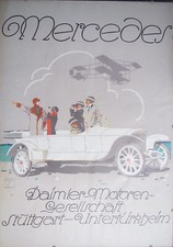 3 Mercedes-Benz / Daimler Plakate, 1910/20, Jugendstil, DIN A1, Ludwig Hohlwein