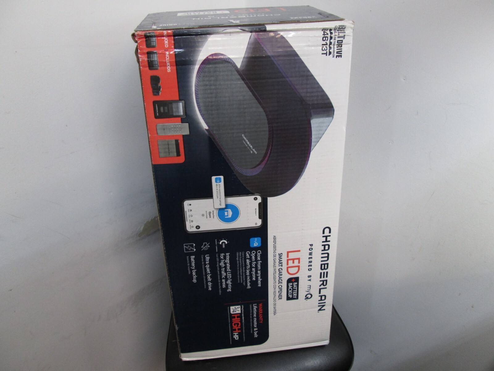 Chamberlain B4613T LED Smart Quiet Belt Drive Garage Door Opener