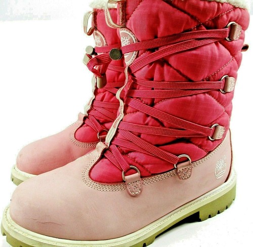 Timberland Women Winter Boots Pink Faux 